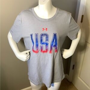 Under Armour Women's Gray USA Graphic Tee